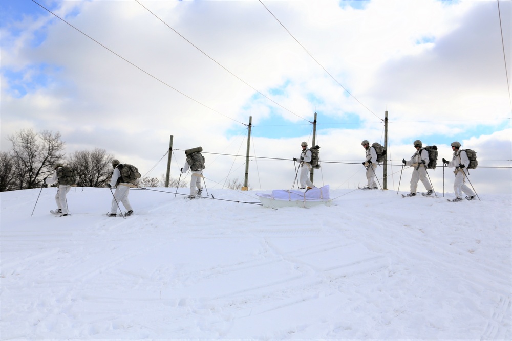 Cold-Weather Operations Course students train in snowshoeing, ahkio sled use at Fort McCoy