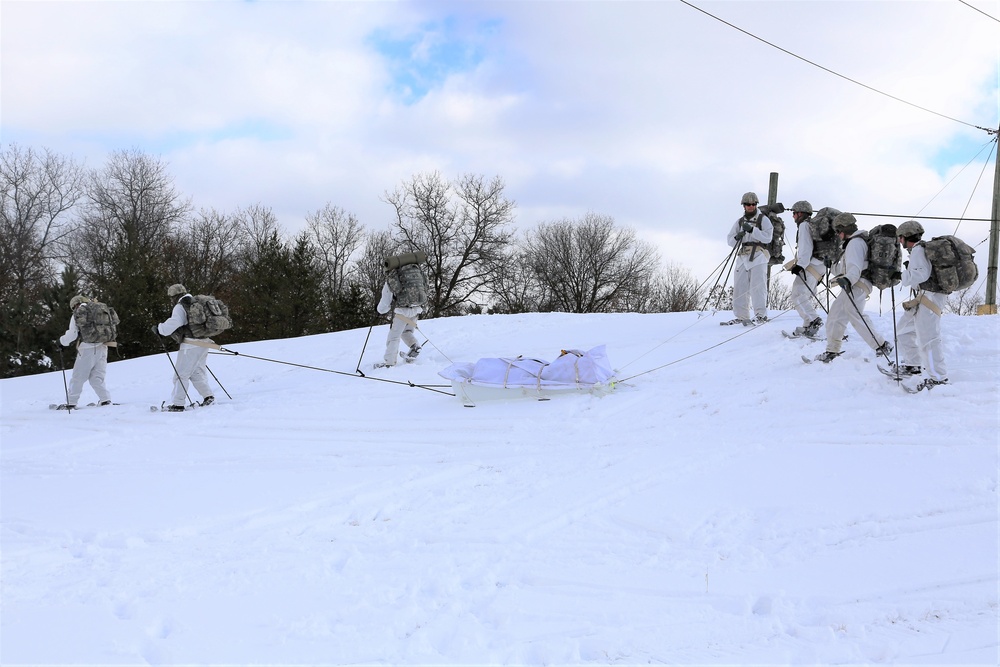 Cold-Weather Operations Course students train in snowshoeing, ahkio sled use at Fort McCoy