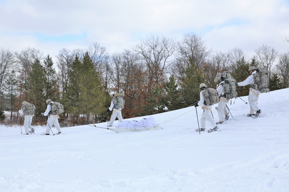 Cold-Weather Operations Course students train in snowshoeing, ahkio sled use at Fort McCoy