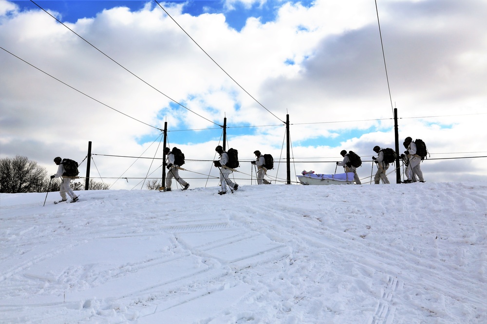 Cold-Weather Operations Course students train in snowshoeing, ahkio sled use at Fort McCoy