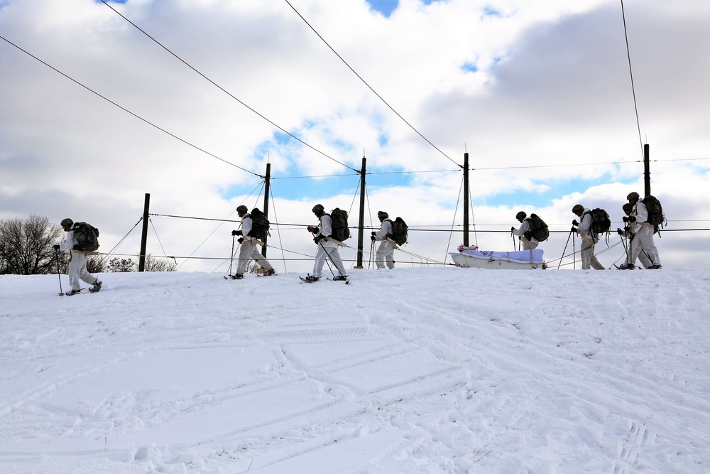 Cold-Weather Operations Course students train in snowshoeing, ahkio sled use at Fort McCoy