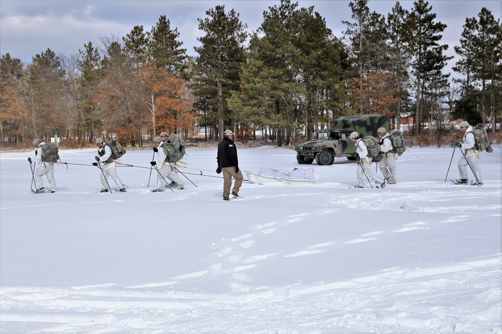 Cold-Weather Operations Course students train in snowshoeing, ahkio sled use at Fort McCoy