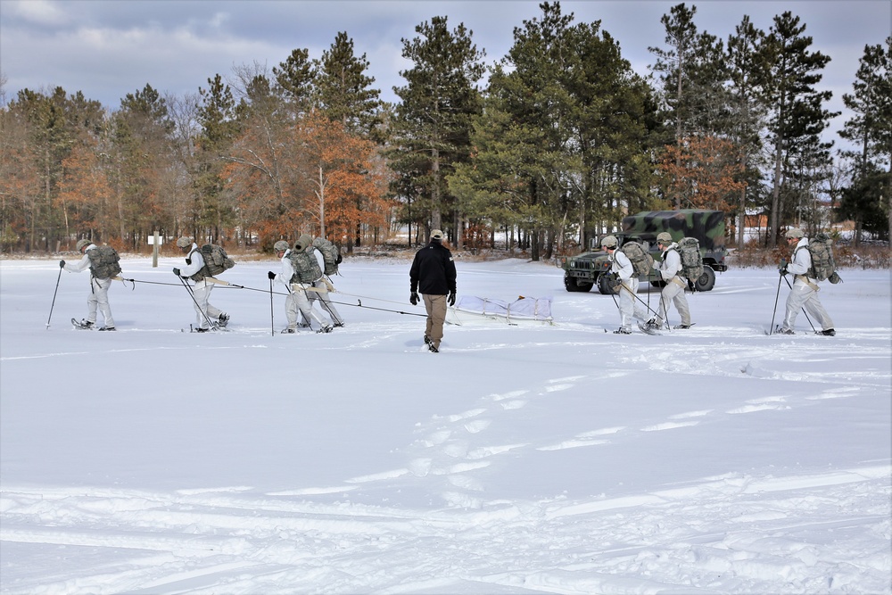 Cold-Weather Operations Course students train in snowshoeing, ahkio sled use at Fort McCoy