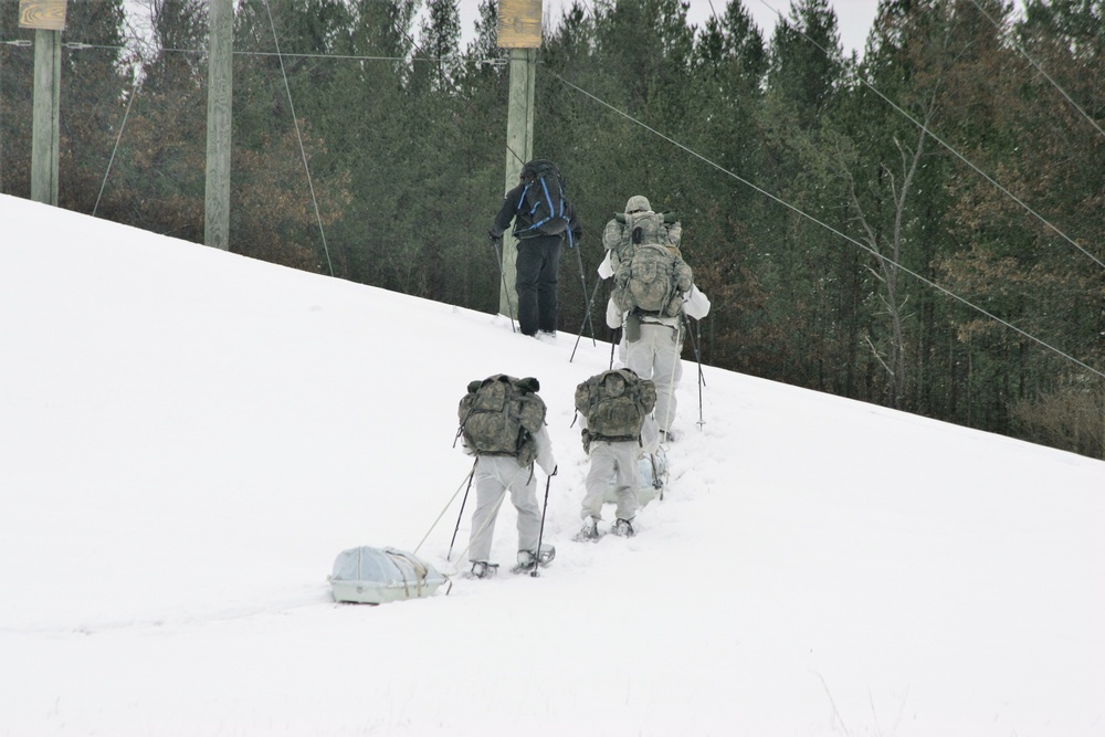Cold-Weather Operations Course students train in snowshoeing, ahkio sled use at Fort McCoy