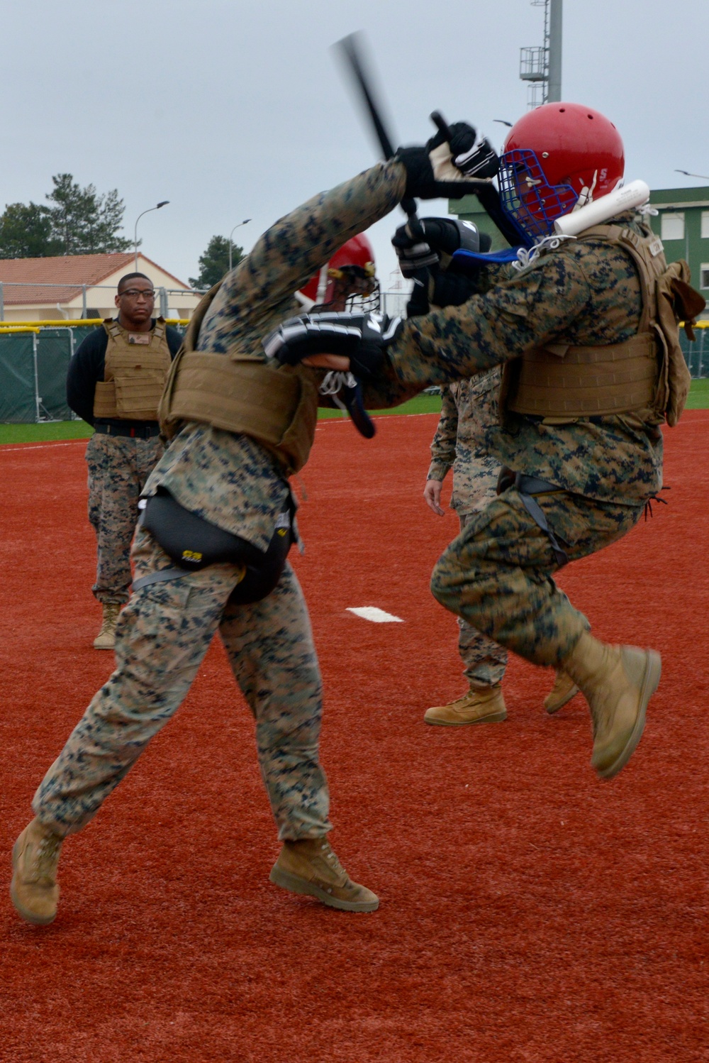 SPMAGTF-CR-AF Marines participate in a Martial Arts Instructor course