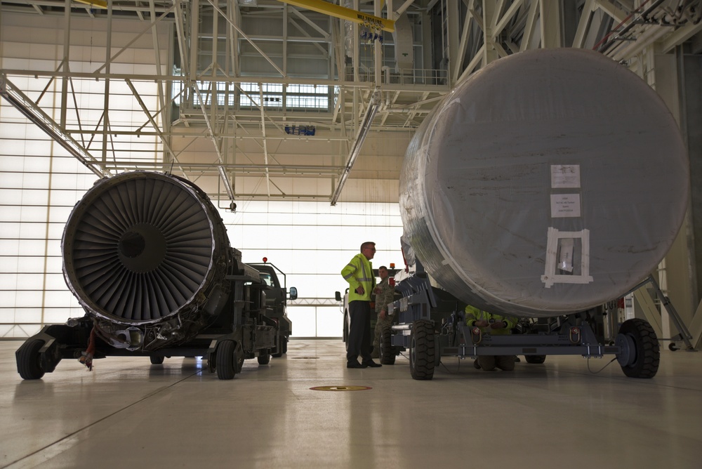 22 MXG receives first KC-46 Pegasus engine