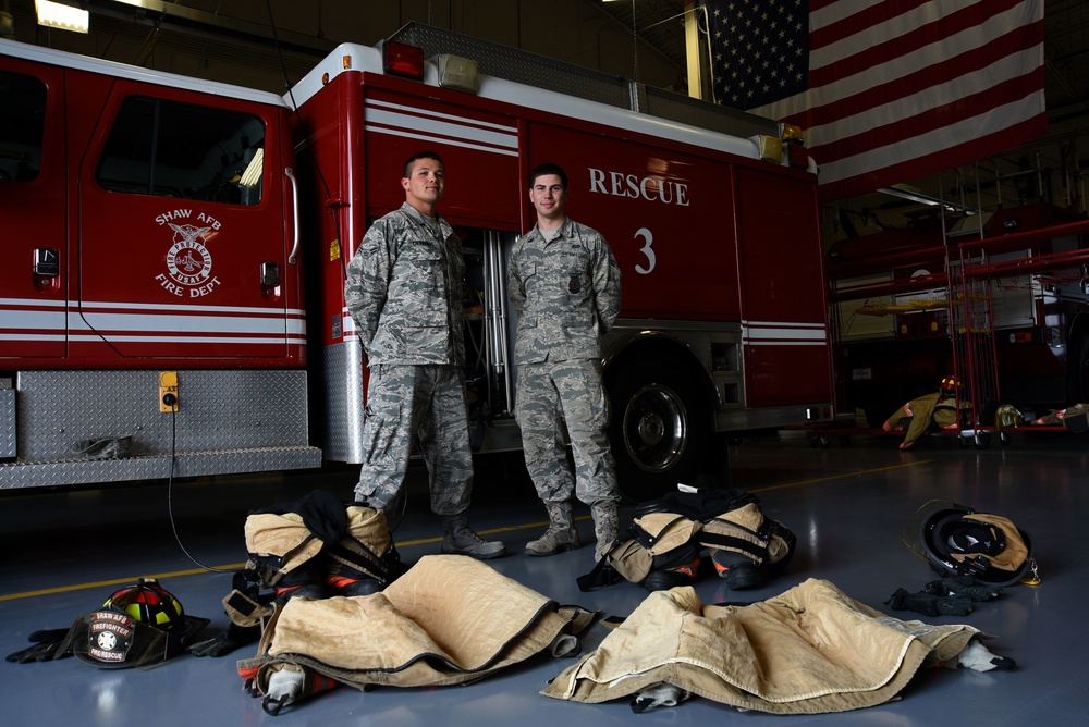 20th CES firefighters gear up