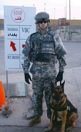 A K-9 and his handler