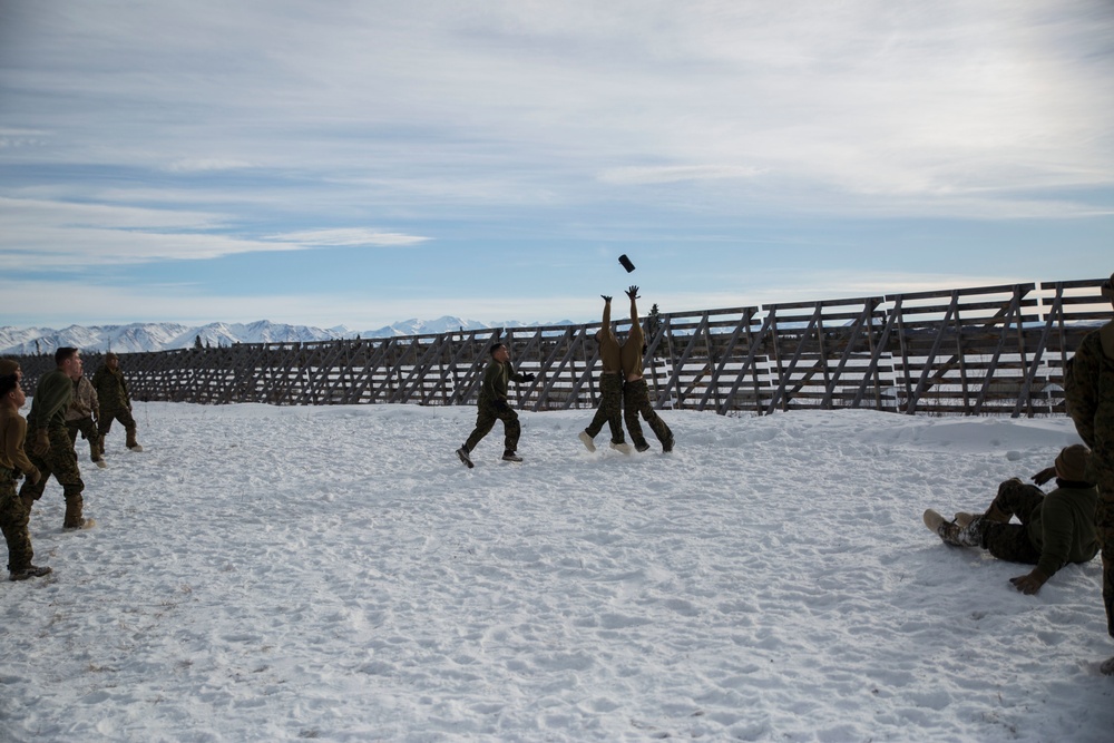 TFAE Marines tackle cold weather, tackle each other