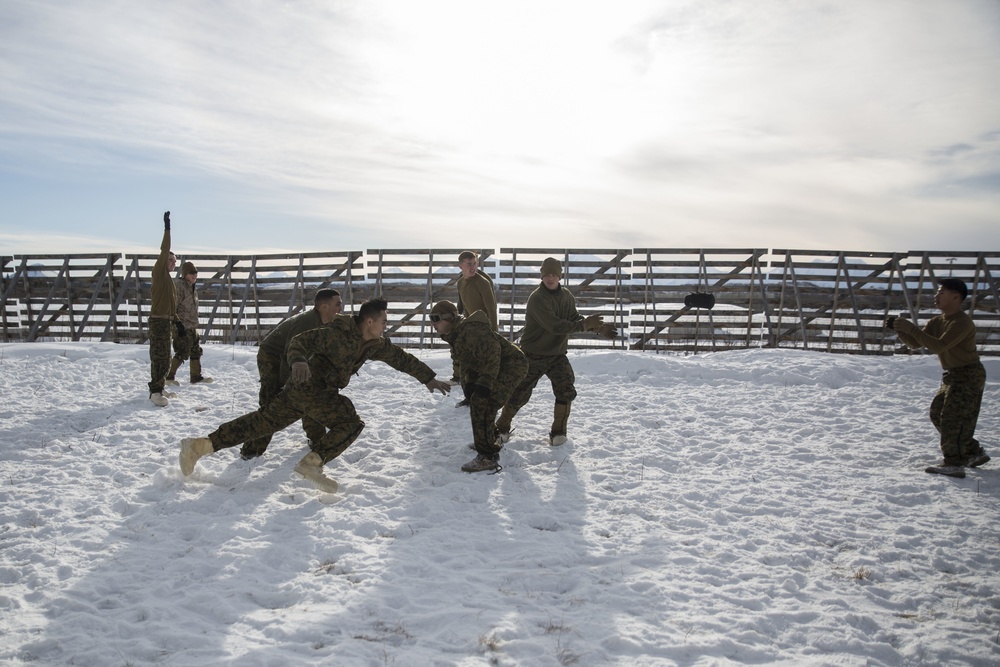 TFAE Marines tackle cold weather, tackle each other