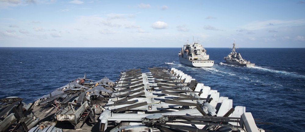 USS Iwo Jima RAS with USNS William McLean