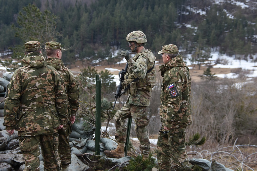 Fighting Position with Slovenian Leaders