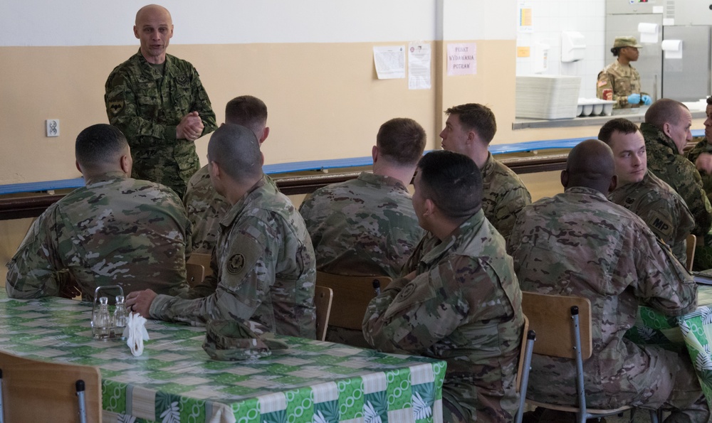 SHAPE CSM visits Battle Group Poland
