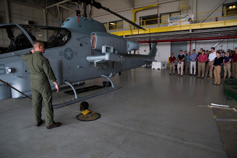 Officer Candidate School applicants and candidates explore HMLA-773