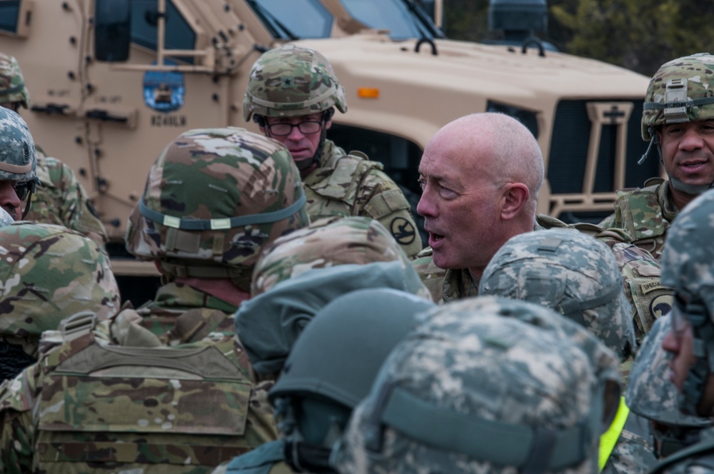 LTG Luckey observes training at Fort McCoy