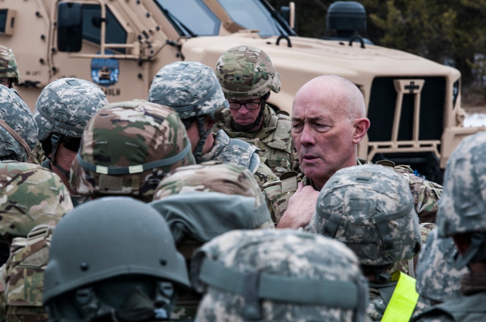 LTG Luckey observes training at Fort McCoy