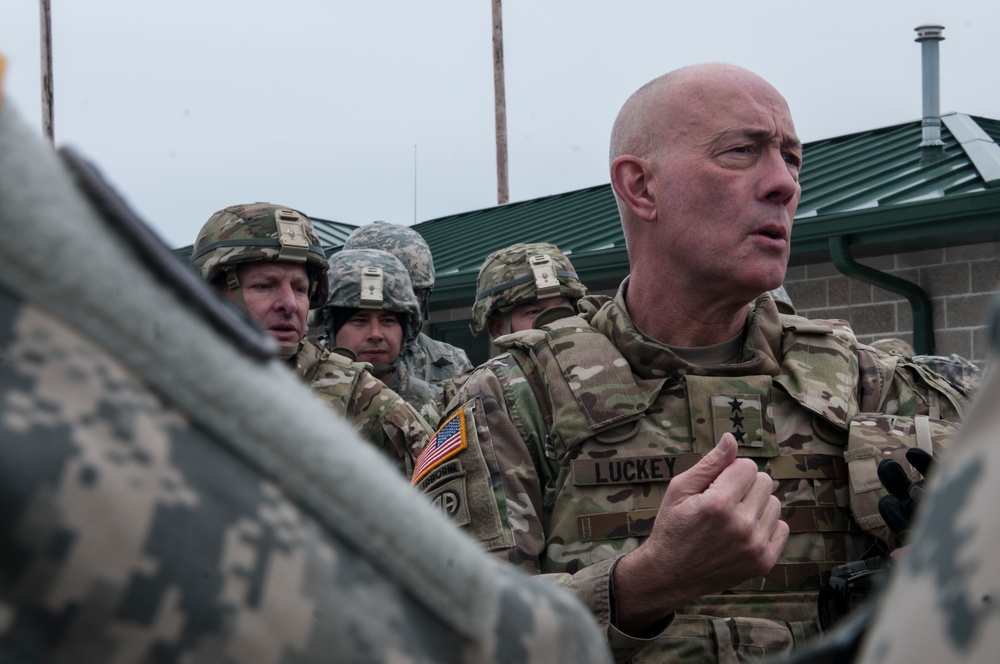 LTG Luckey observes training at Fort McCoy