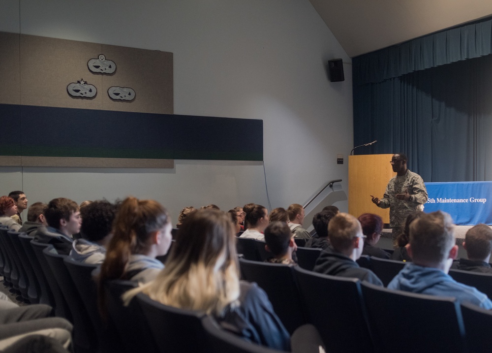 Bellevue East JROTC visits 55th MXS