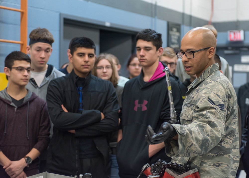 Bellevue East JROTC visits 55th MXS