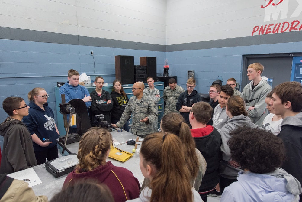 Bellevue East JROTC visits 55th MXS