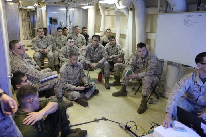 Lance Corporal's Course aboard the USS New York
