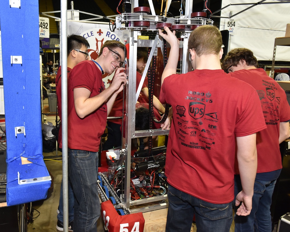 Participants in robotics regional competition 'Power Up'