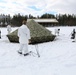 Cold-Weather Operations Course Class 18-06 students build Arctic tents during training at Fort McCoy