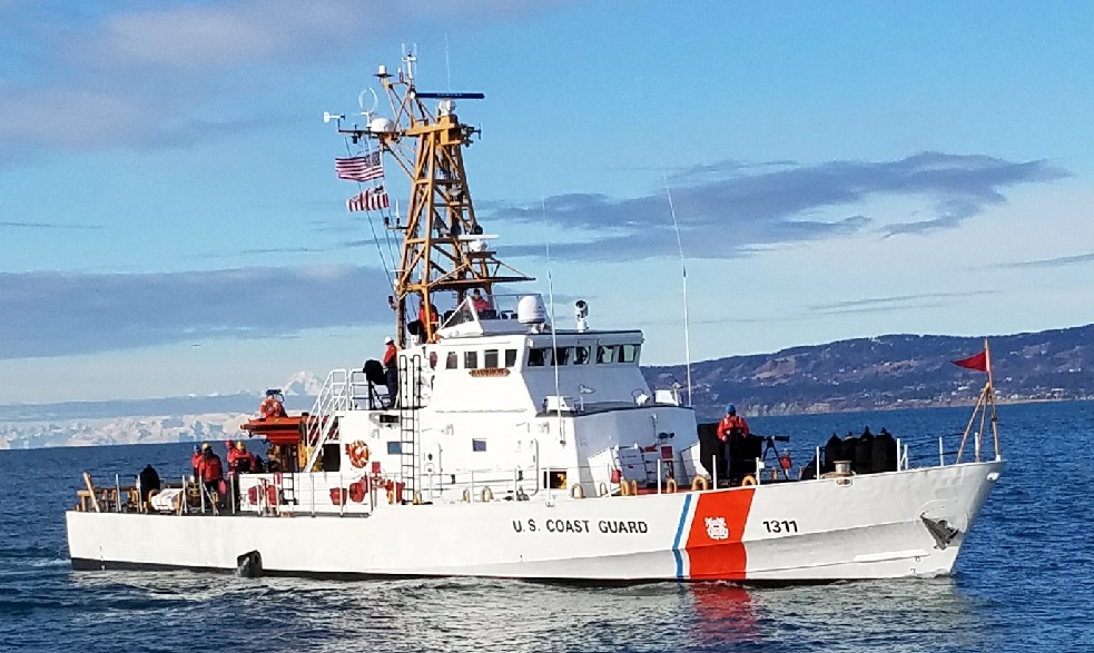 USCGC Naushon trains near Homer, AK