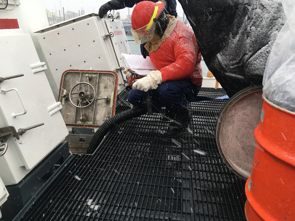 USCGC Naushon crew conducts firefighting drills