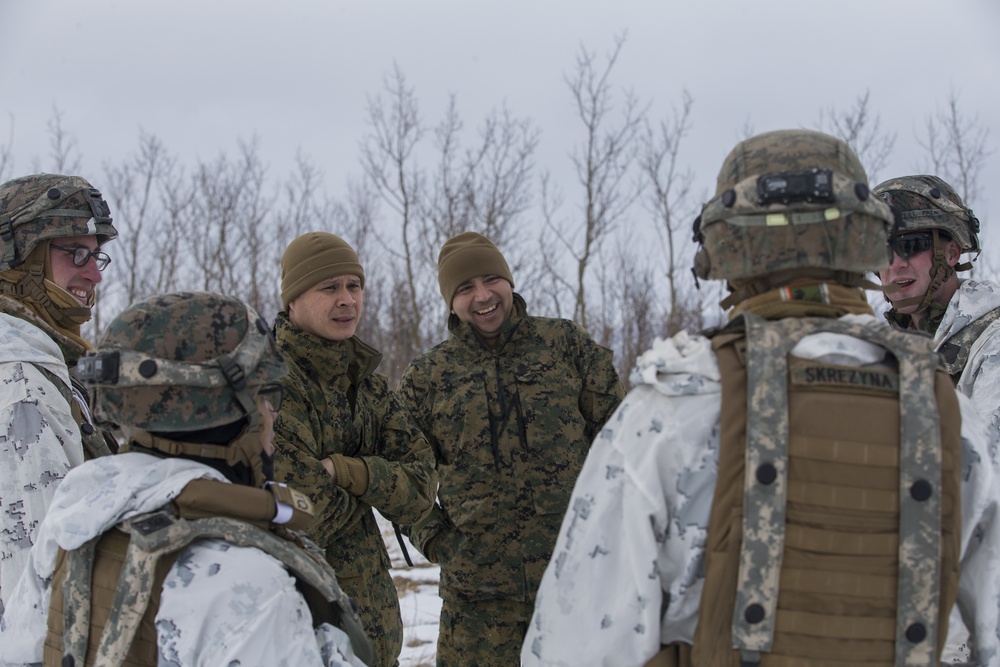 2nd MLG Leadership visits Task Force Arctic Edge Marines