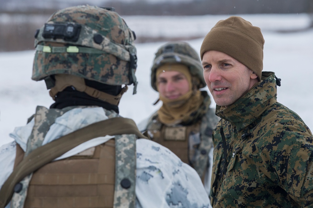 2nd MLG Leadership visits Task Force Arctic Edge Marines
