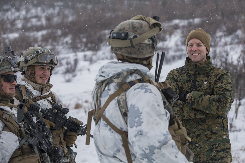 2nd MLG Leadership visits Task Force Arctic Edge Marines