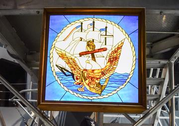Navy's Past, Present and Future Linked in Stained Glass