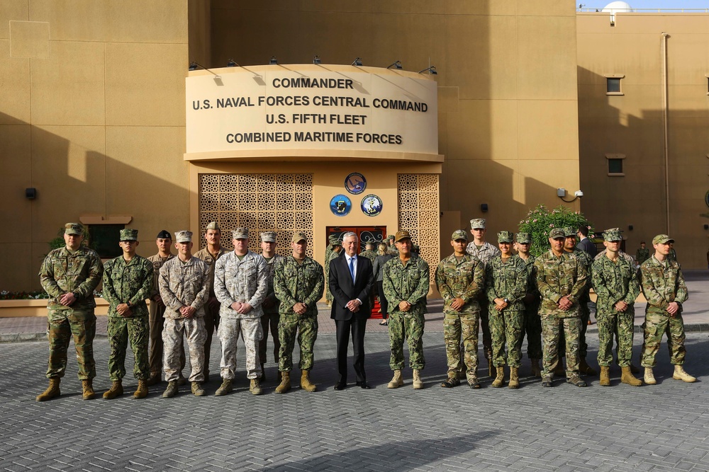Secretary of Defense Mattis visits Naval Support Activity Bahrain