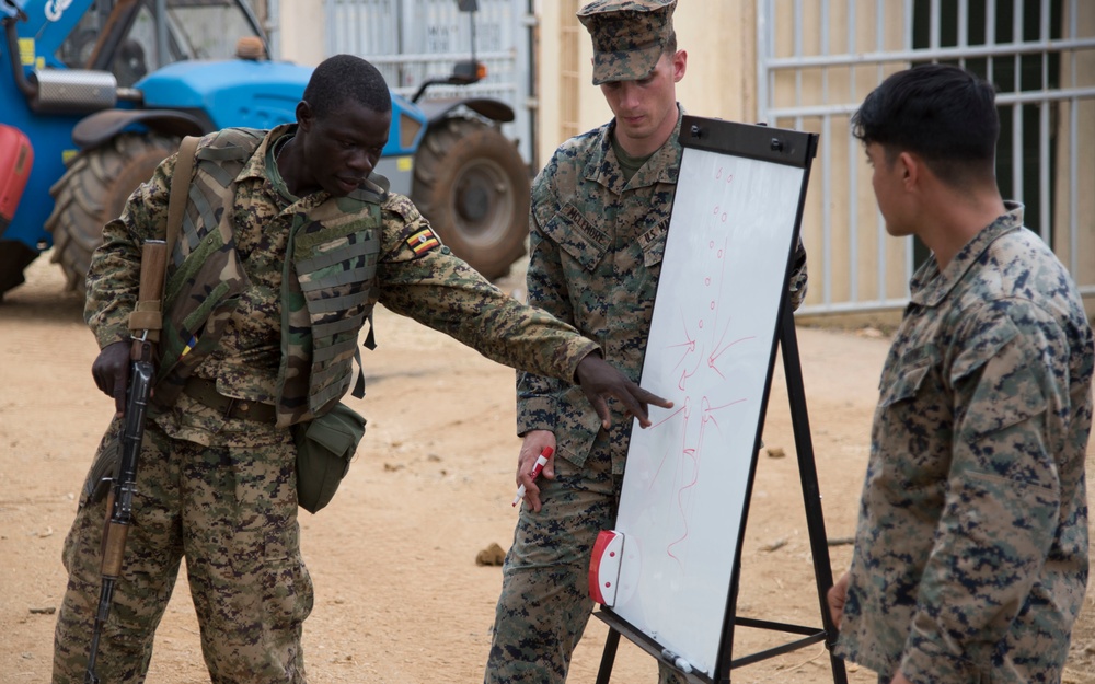 SPMAGTF-CR-AF Marines Train UPDF Soldiers