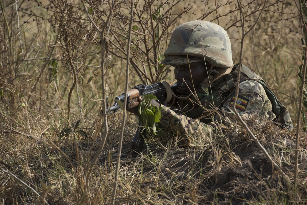 SPMAGTF-CR-AF Marines Train UPDF Soldiers