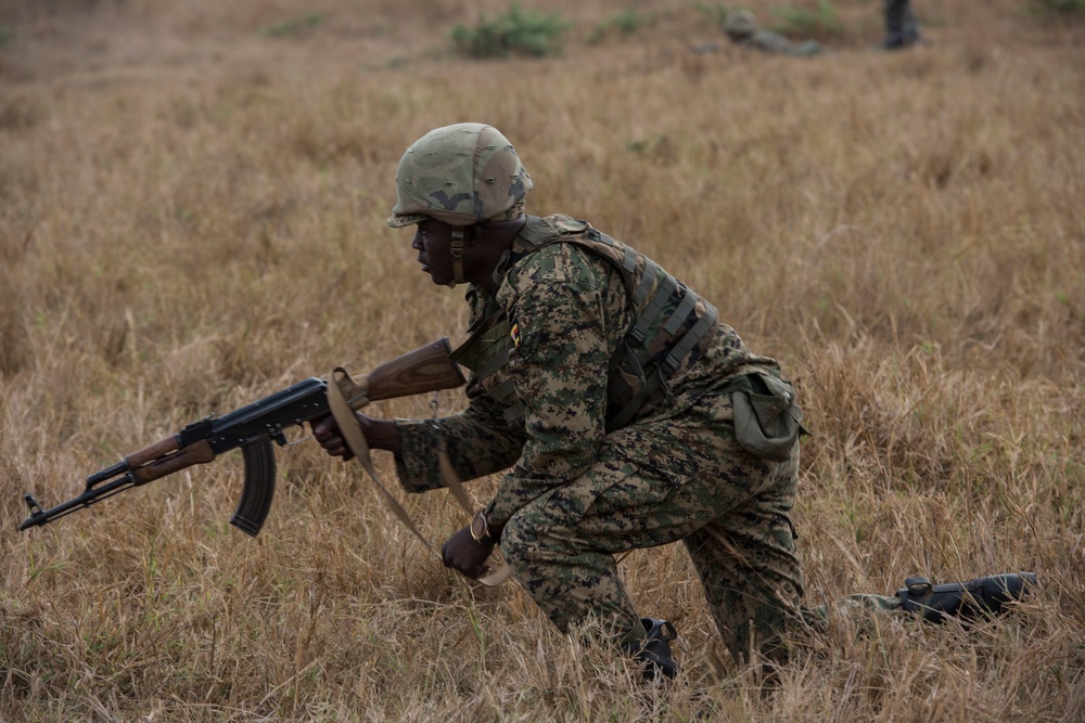 SPMAGTF-CR-AF Marines Train UPDF Soldiers