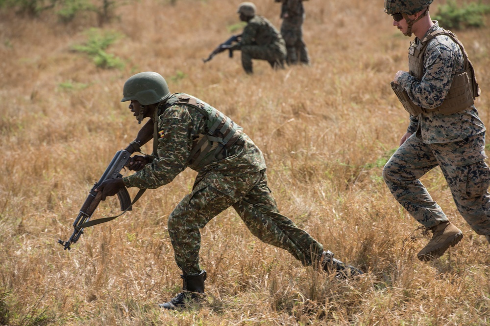 SPMAGTF-CR-AF Marines Train UPDF Soldiers