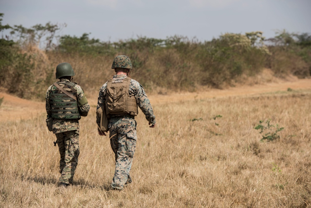 SPMAGTF-CR-AF Marines Train UPDF Soldiers