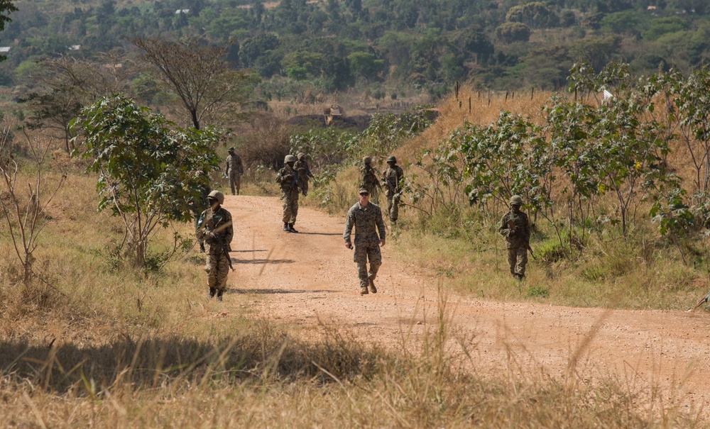 SPMAGTF-CR-AF Marines Train UPDF Soldiers