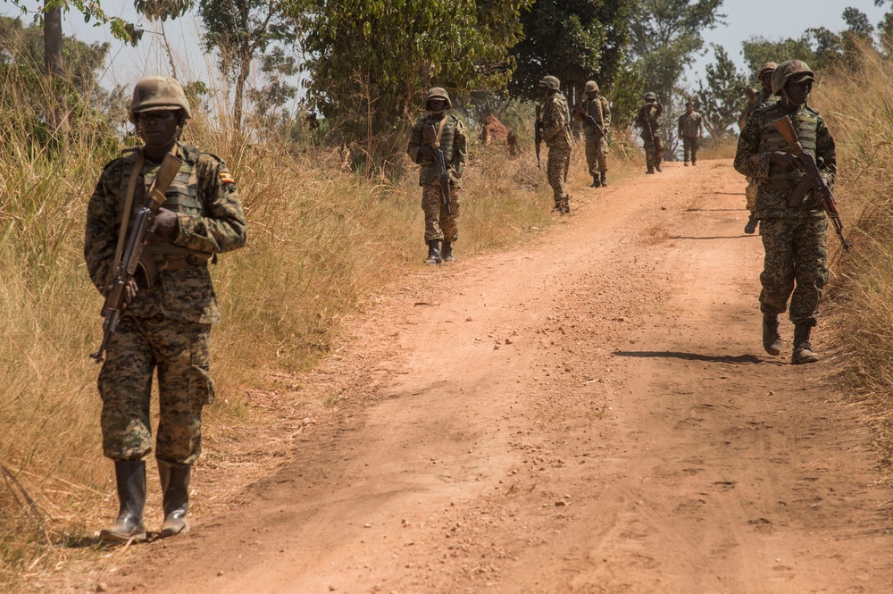 SPMAGTF-CR-AF Marines Train UPDF Soldiers