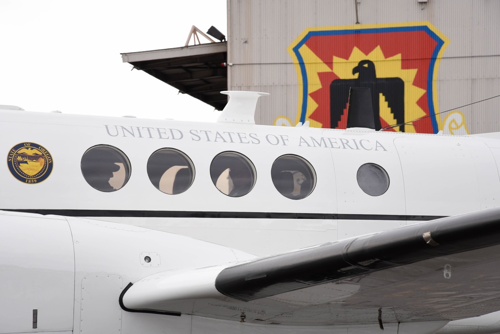 Oregon Governor Kate Brown visits Kingsley Field's 173rd Fighter WIng