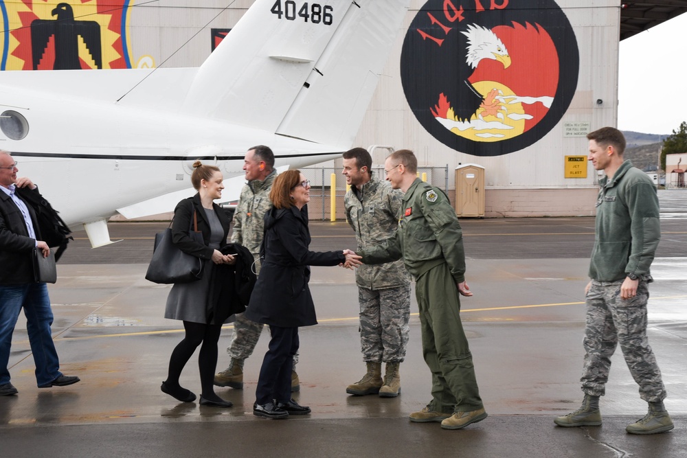 Oregon Governor Kate Brown visits Kingsley Field's 173rd Fighter WIng