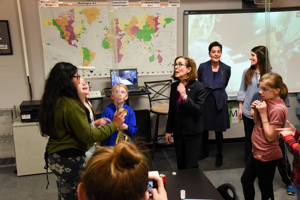 Oregon Governor Kate Brown visits Kingsley Field's 173rd Fighter WIng