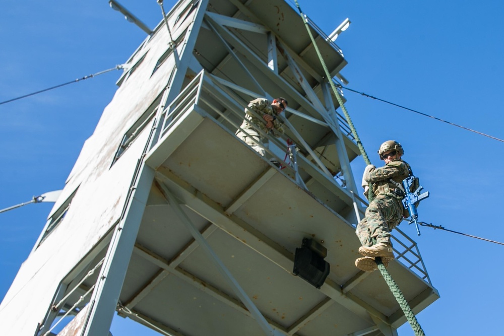 MRF, 26th MEU conduct fast rope and container inspection training at NMIOTC, Souda Bay, Greece