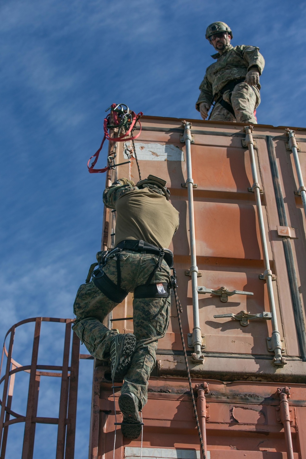 MRF, 26th MEU conduct fast rope and container inspection training at NMIOTC, Souda Bay, Greece