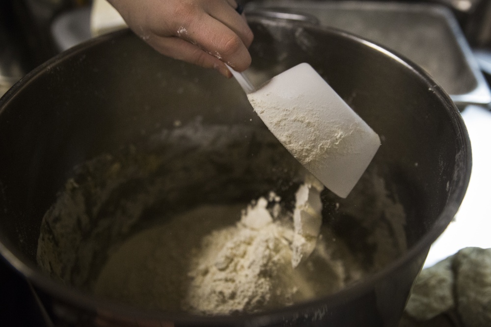 Marine shares passion for baking with everyone aboard the USS Wasp