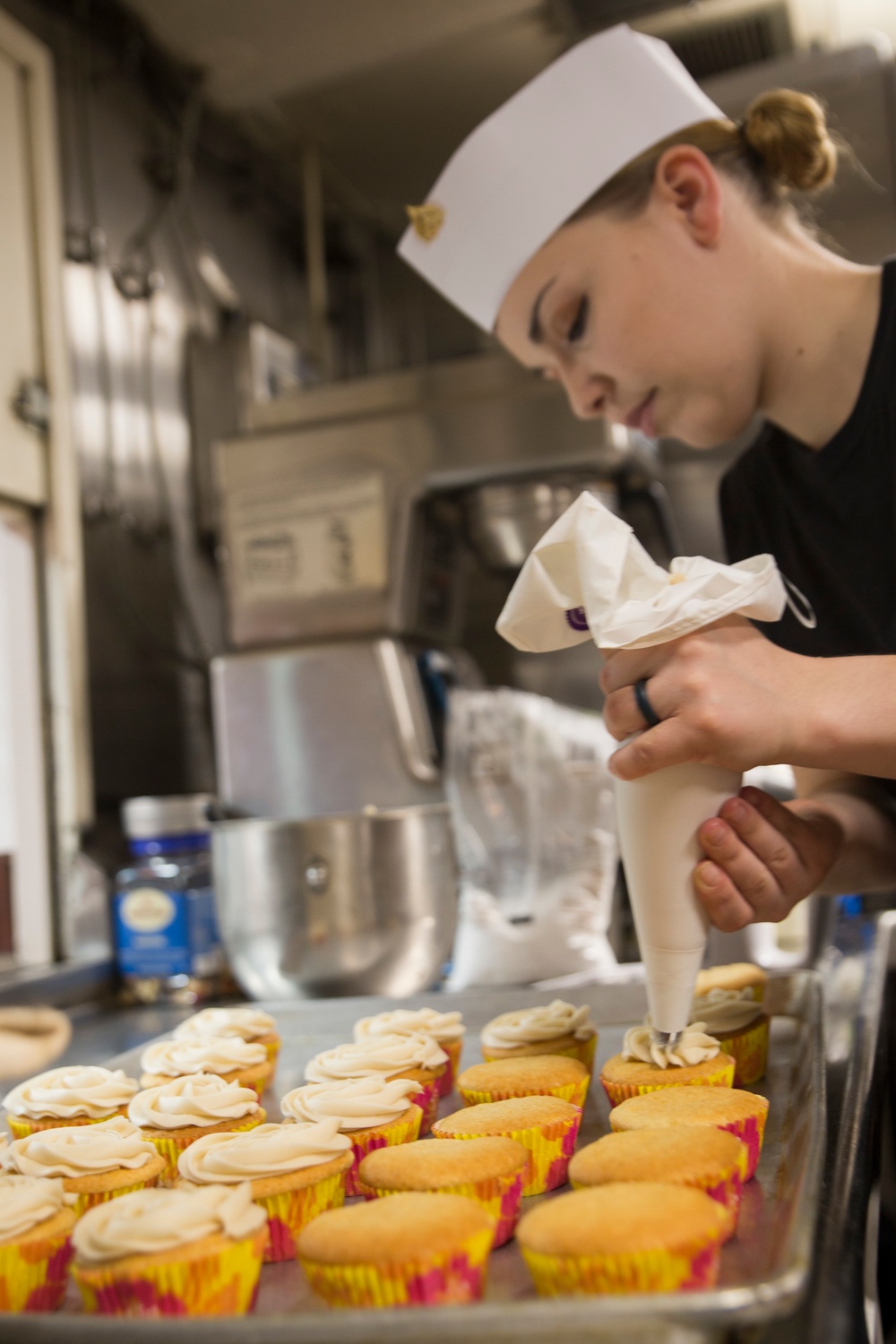 Marine shares passion for baking with everyone aboard the USS Wasp