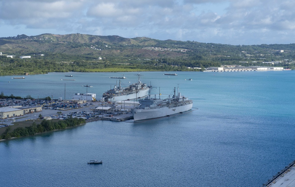 Aerials of USS Frank Cable