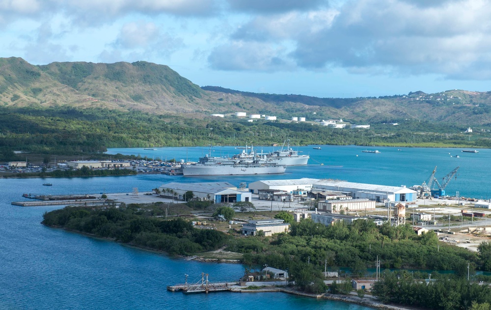 Aerials of USS Frank Cable